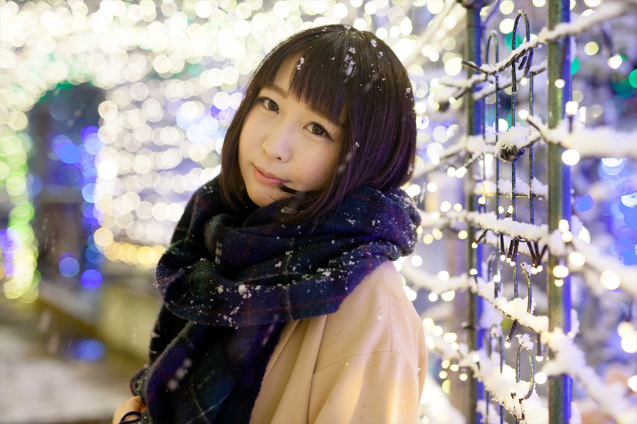 冬のイルミネーションポートレート さくらさん 撮影地 宮城県仙台市 16年作品 Light Magic Photography